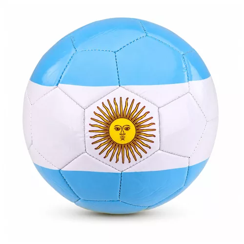 Futball-labda edzőpályára, argentin színek, 22 cm, 5-ös méret