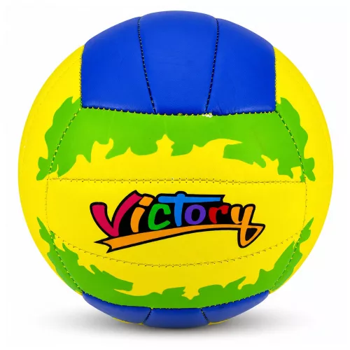 Röplabda edzőlabda, sárga és kék, 22 cm, 5-ös méret