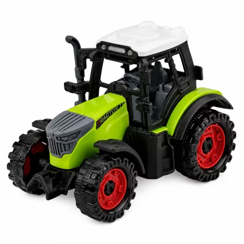 Zöld 15 cm-es mezőgazdasági traktor súrlódó meghajtással