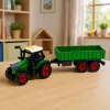Mezőgazdasági traktor mezőgazdasági pótkocsival, súrlódásos meghajtású lámpákkal, hanggal 35 cm