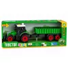 Mezőgazdasági traktor mezőgazdasági pótkocsival, súrlódásos meghajtású lámpákkal, hanggal 35 cm