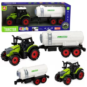   Mezőgazdasági traktor tartálykocsival, súrlódásos meghajtással, mezőgazdasági gép, 34 cm
