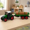 Mezőgazdasági traktor faszállító utánfutóval, súrlódós meghajtással, 35 cm-es bálával