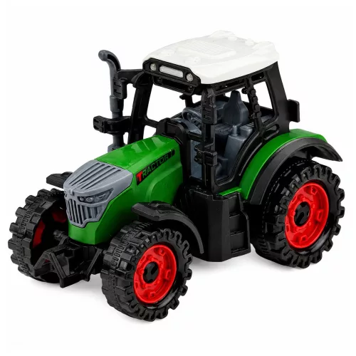 Mezőgazdasági traktor faszállító utánfutóval, súrlódós meghajtással, 35 cm-es bálával
