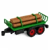 Mezőgazdasági traktor faszállító utánfutóval, súrlódós meghajtással, 35 cm-es bálával