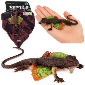   Agama gyík hálós gumifigura nyújtható valósághű 13 cm