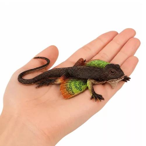 Agama gyík hálós gumifigura nyújtható valósághű 13 cm