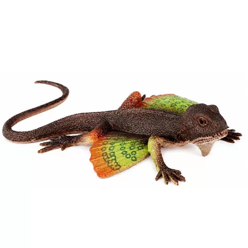 Agama gyík hálós gumifigura nyújtható valósághű 13 cm