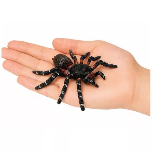 Pók Tarantula Gumifigura Nyújtható Realisztikus Fekete 10 cm