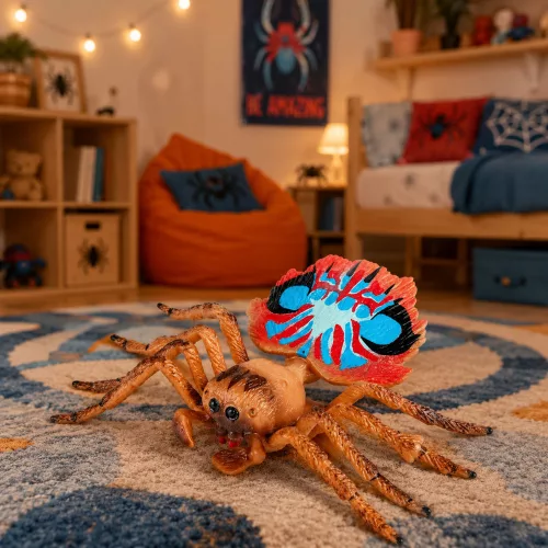 Pók Tarantula Gumifigura Nyújtható Realisztikus 12 cm