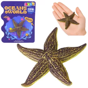   Tengeri csillag gumifigura, nyújtható, valósághű tengeri állat 9,5 cm