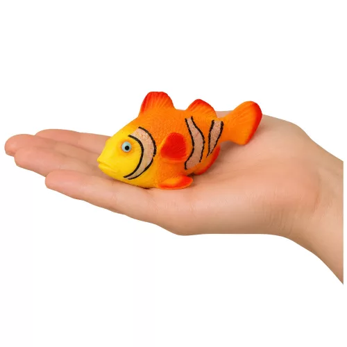 Bohóchal gumihal figura, nyújtható, valósághű óceáni hal, 10 cm