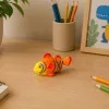 Bohóchal gumihal figura, nyújtható, valósághű óceáni hal, 10 cm