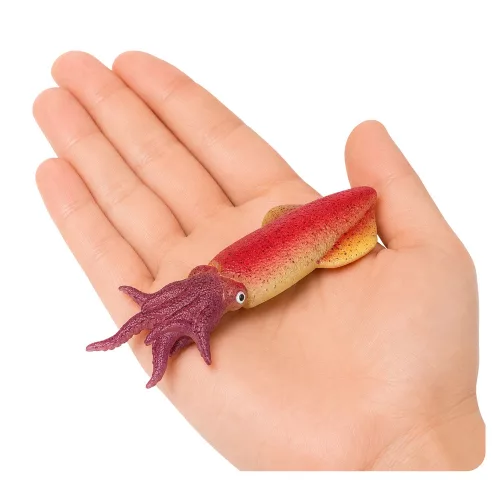 Tintahal gumifigura, nyújtható, valósághű tengeri állat, 14 cm