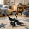 Hal Gumi Stingray Figura Nyújtható Realisztikus Óceáni Hal 13cm
