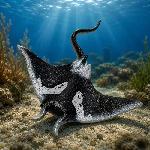 Hal Gumi Stingray Figura Nyújtható Realisztikus Óceáni Hal 13cm