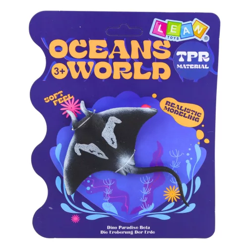 Hal Gumi Stingray Figura Nyújtható Realisztikus Óceáni Hal 13cm