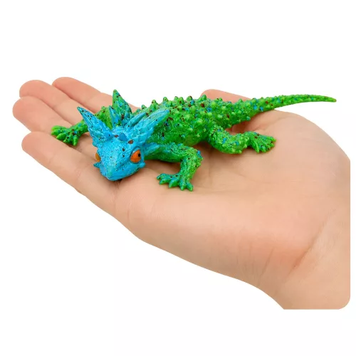 Szarvasgyík gumifigura, nyújtható, valósághű, 20 cm