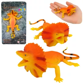 Galléros gyík gumifigura, nyújtható, valósághű, 19 cm