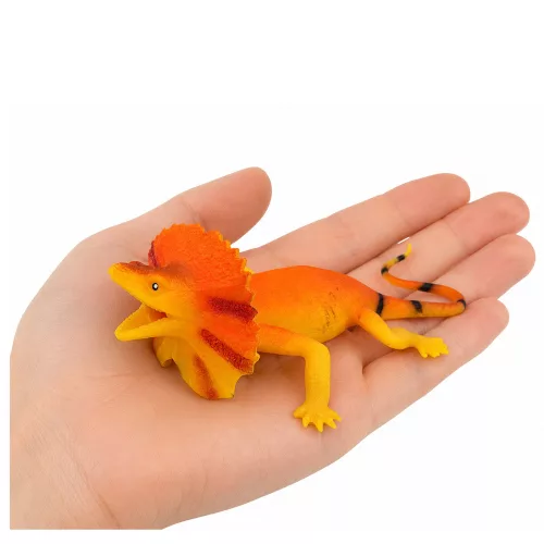 Galléros gyík gumifigura, nyújtható, valósághű, 19 cm