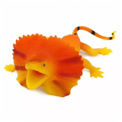 Galléros gyík gumifigura, nyújtható, valósághű, 19 cm