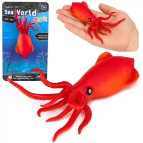   Tintahal gumifigura, nyújtható, valósághű tengeri állat, 18 cm