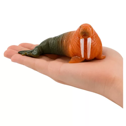 Rozmár gumifigura, nyújtható, valósághű tengeri emlős 13 cm