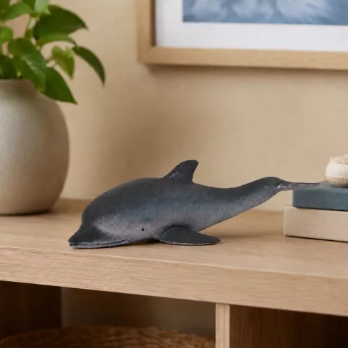 Gumi Tengeri Delfin Figura Puha Realisztikus TPR Sötétszürke 17,5 cm