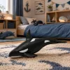 Hal Gumi Kardszárnyú delfin Figura Nyújtható Realisztikus Tengeri Emlős 17,5 cm