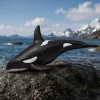 Hal Gumi Kardszárnyú delfin Figura Nyújtható Realisztikus Tengeri Emlős 17,5 cm