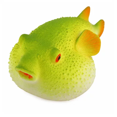 Gömbhal gumifigura, nyújtható, valósághű óceáni hal, 12 cm