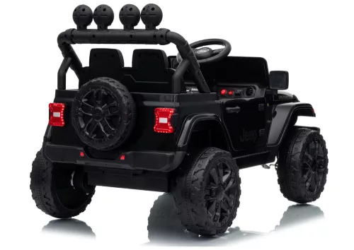 Jeep Rubicon DK-JWR558 24 V-os fekete akkumulátoros jármű