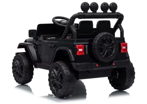 Jeep Rubicon DK-JWR558 24 V-os fekete akkumulátoros jármű