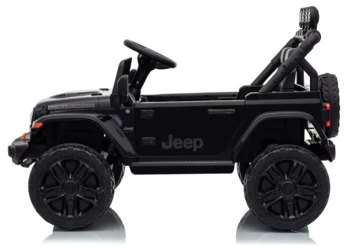 Jeep Rubicon DK-JWR558 24 V-os fekete akkumulátoros jármű