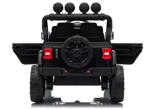 Jeep Rubicon DK-JWR558 24 V-os fekete akkumulátoros jármű