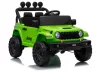 Jeep Rubicon DK-JWR558 24 V-os zöld akkumulátoros jármű