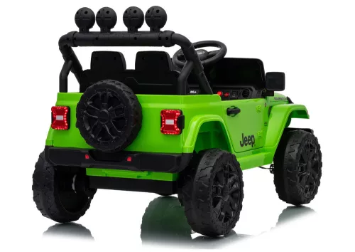 Jeep Rubicon DK-JWR558 24 V-os zöld akkumulátoros jármű