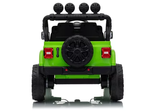 Jeep Rubicon DK-JWR558 24 V-os zöld akkumulátoros jármű