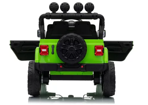 Jeep Rubicon DK-JWR558 24 V-os zöld akkumulátoros jármű