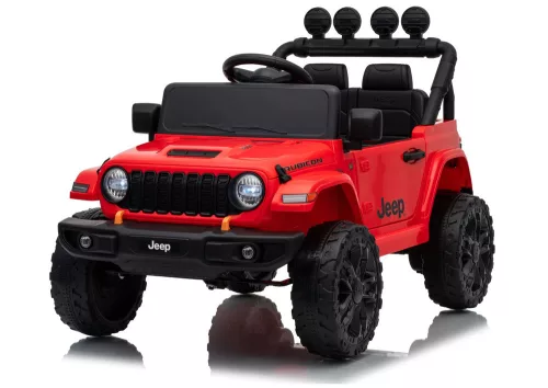 Jeep Rubicon DK-JWR558 24 V-os piros akkumulátoros jármű