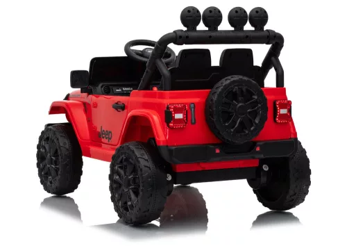 Jeep Rubicon DK-JWR558 24 V-os piros akkumulátoros jármű