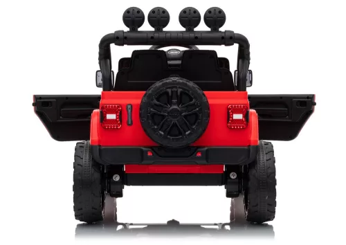 Jeep Rubicon DK-JWR558 24 V-os piros akkumulátoros jármű