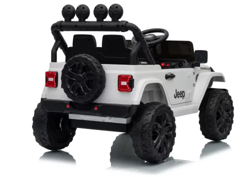 Jeep Rubicon DK-JWR558 24 V-os fehér akkumulátoros jármű