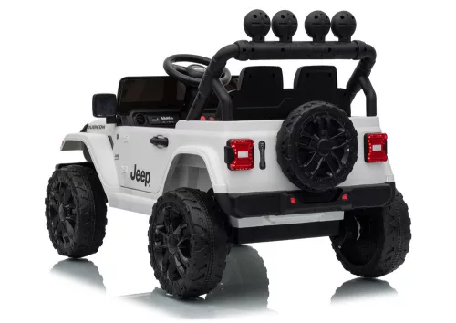 Jeep Rubicon DK-JWR558 24 V-os fehér akkumulátoros jármű