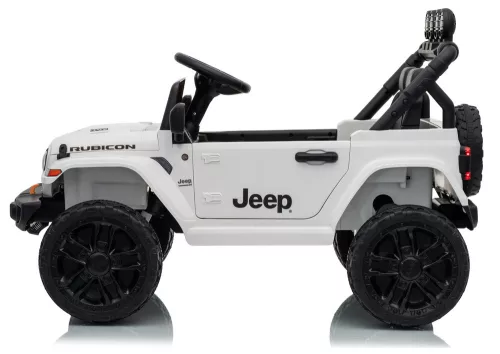 Jeep Rubicon DK-JWR558 24 V-os fehér akkumulátoros jármű