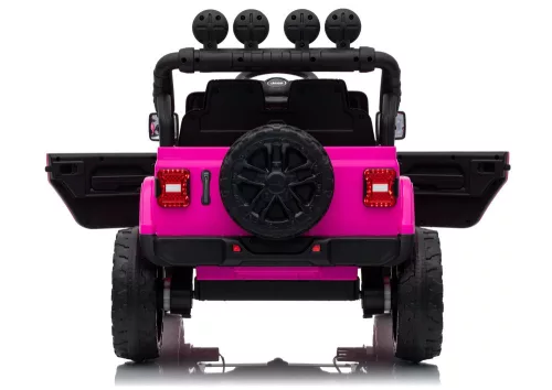 Jeep Rubicon DK-JWR558 24V-os rózsaszín akkumulátoros jármű