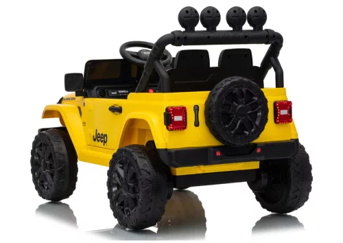 Jeep Rubicon DK-JWR558 24 V-os sárga akkumulátoros jármű