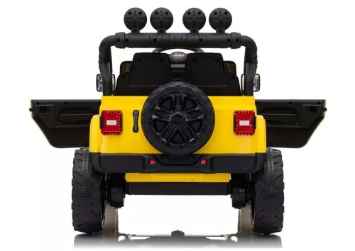 Jeep Rubicon DK-JWR558 24 V-os sárga akkumulátoros jármű