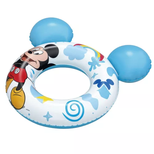 Mickey egér felfújható gyűrű gyerekeknek fülekkel, kék, Bestway 9102K