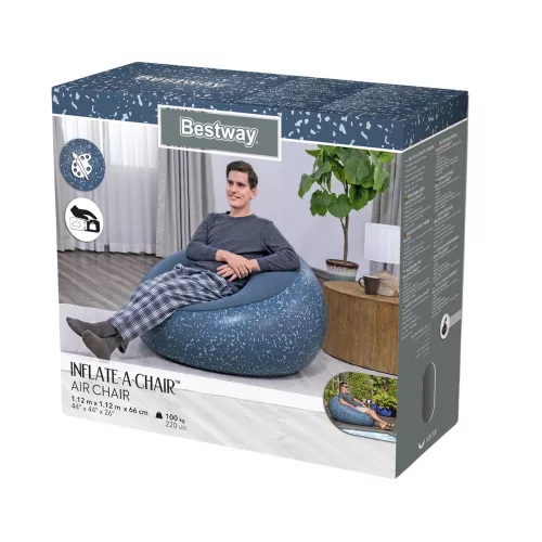 Felfújható kék színű, felfújható szék Bestway 75154